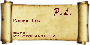 Pammer Lea névjegykártya
